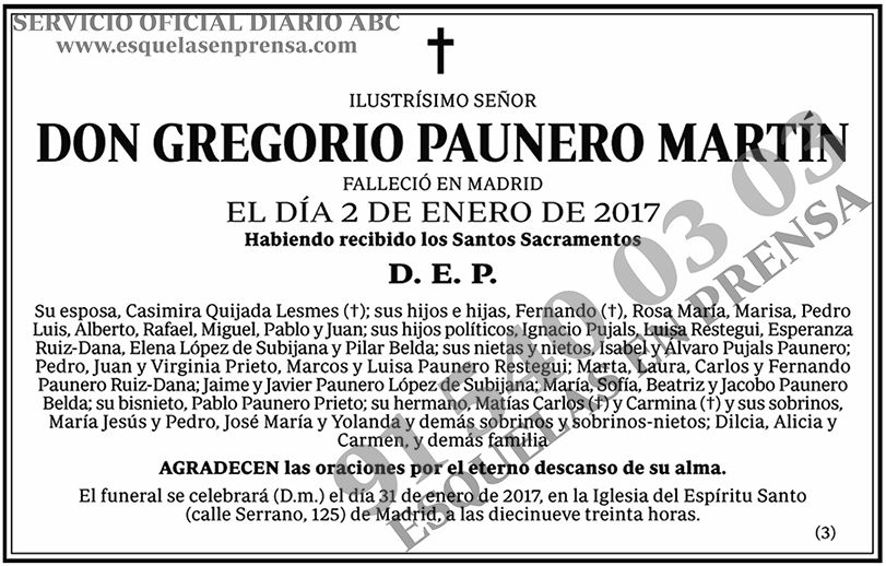 Gregorio Paunero Martín